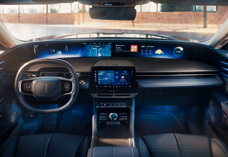 A large panoramic display is shown on the dashboard of a 2024 Lincoln Nautilus® SUV | Empire Lincoln in Abingdon VA